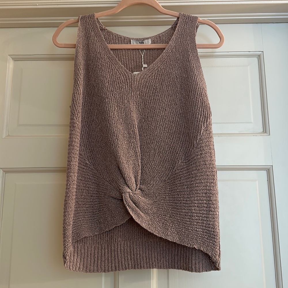 Great transitional sweater tank from summer-fall or winter-spring!